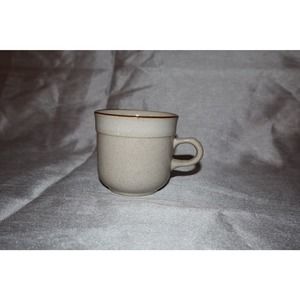 Vintage Stoneware 1960 Cream Ceramic Coffee Mug Diner Style Nice!